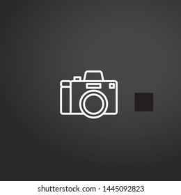 Photo Camera vector icon. Photo Camera concept stroke symbol design. Thin graphic elements vector illustration, outline pattern for your web site design, logo, UI. EPS 10.