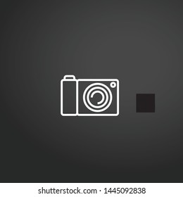 Photo Camera vector icon. Photo Camera concept stroke symbol design. Thin graphic elements vector illustration, outline pattern for your web site design, logo, UI. EPS 10.