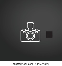 Photo Camera vector icon. Photo Camera concept stroke symbol design. Thin graphic elements vector illustration, outline pattern for your web site design, logo, UI. EPS 10.