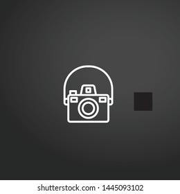 Photo Camera vector icon. Photo Camera concept stroke symbol design. Thin graphic elements vector illustration, outline pattern for your web site design, logo, UI. EPS 10.