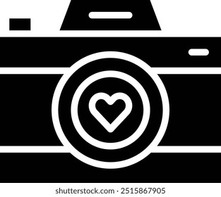 Ilustración de diseño de íconos de Vector de cámara fotográfica
