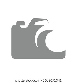 Photo camera vector icon. Camera, digital or film logo design.