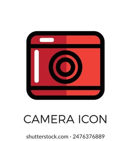 Photo camera vector icon. Eps10 vector illustration