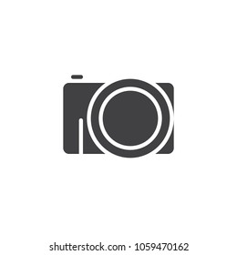 Photo camera vector icon. filled flat sign for mobile concept and web design. Camera simple solid icon. Symbol, logo illustration. Pixel perfect vector graphics