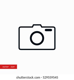 photo camera vector icon, flat design best vector icon