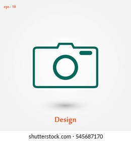 photo camera vector icon, flat design best vector icon