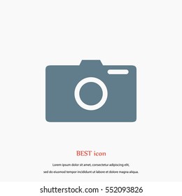 photo camera vector icon, flat design best vector icon