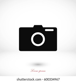 photo camera vector icon, flat design best vector icon