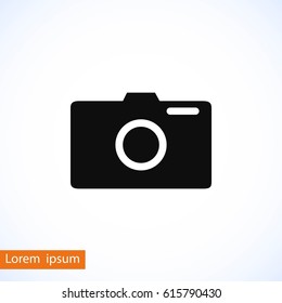 photo camera vector icon, flat design best vector icon