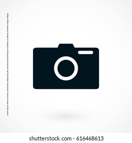 photo camera vector icon, flat design best vector icon