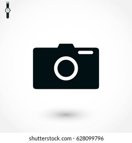 photo camera vector icon, flat design best vector icon