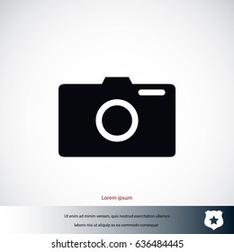 photo camera vector icon, flat design best vector icon