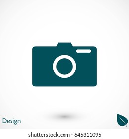 photo camera vector icon, flat design best vector icon