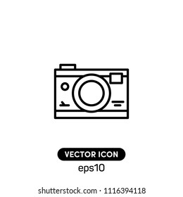 Photo Camera Vector Icon Illustration.Ui/Ux.White Background.Premium Quality.