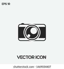 Photo camera vector icon illustration. Premium quality.