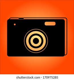 Photo camera vector icon illustration