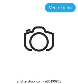 Photo camera vector icon, illustration symbol