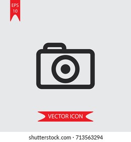 Photo camera vector icon illustration symbol
