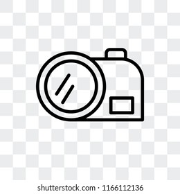 Photo camera vector icon isolated on transparent background, Photo camera logo concept