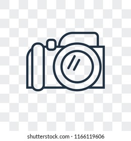 Photo camera vector icon isolated on transparent background, Photo camera logo concept