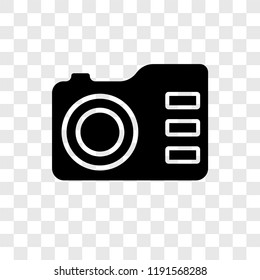 Photo Camera vector icon isolated on transparent background, Photo Camera transparency logo concept