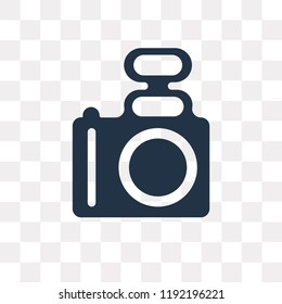 Photo camera vector icon isolated on transparent background, Photo camera transparency concept can be used web and mobile