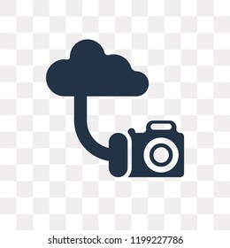 Photo camera vector icon isolated on transparent background, Photo camera transparency concept can be used web and mobile