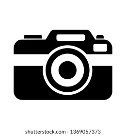 Photo camera vector icon isolated on white background
