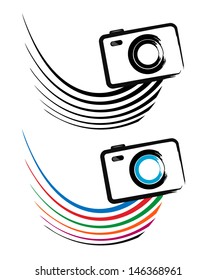 Photo camera - Vector icon isolated