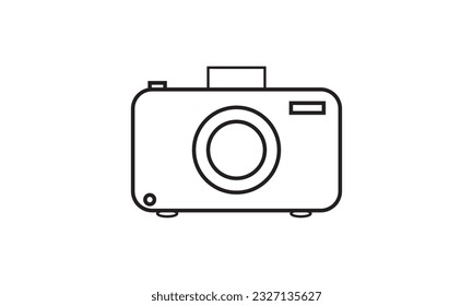 Photo camera vector icon isolated on white back ground