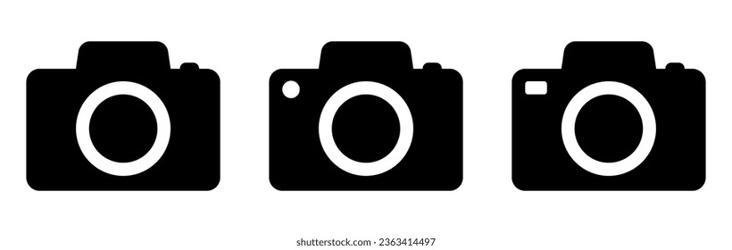 Photo camera vector icon isolated
