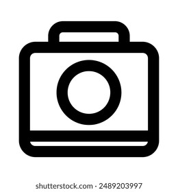 Photo camera vector icon isolated white background