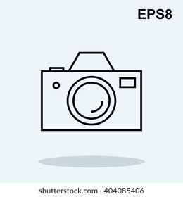 Photo camera vector icon isolated. Snapshot sign. Photo camera logo for web, design, advertising, printing