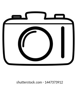 Photo camera vector icon. Photo line vector icon minimalistic flat design.