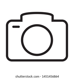 Photo camera vector icon, line icon