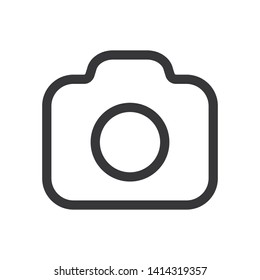 Photo camera vector icon in modern design style for web site and mobile app