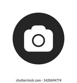 Photo camera vector icon in modern design style for web site and mobile app