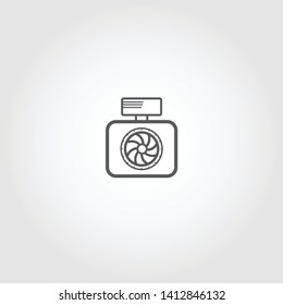 Photo camera vector icon on white background