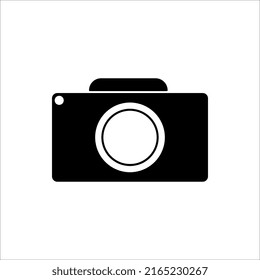 Photo camera vector icon on white background