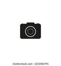 Photo camera vector icon on white background