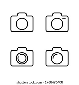 Photo camera vector icon,  Photograph sign. Simple flat shape logo. 