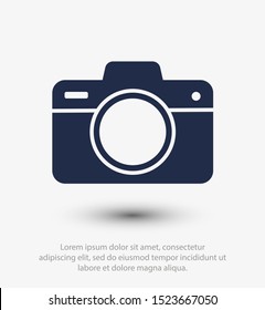 Photo Camera vector icon. Photography sign. Digital camera illustration EPS10