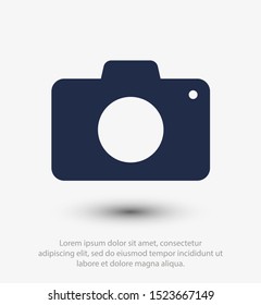 Photo Camera vector icon. Photography sign. Digital camera illustration EPS10