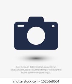 Photo Camera vector icon. Photography sign. Digital camera illustration EPS10