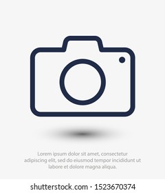 Photo Camera vector icon. Photography sign. Digital camera illustration EPS10