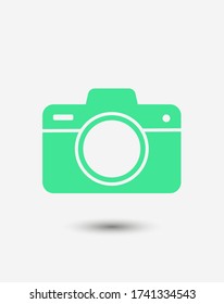 Bildkamera-Vektorsymbol Bildzeichen. Digitalkamera-Abbildung EPS10