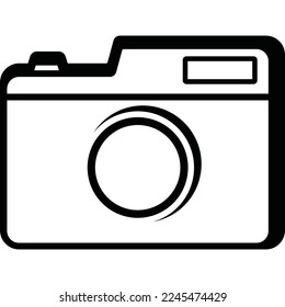 Photo camera vector icon. icon pocket digital camera