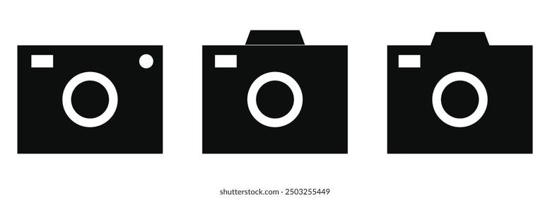 Photo camera vector icon. Camera icon set. Camera vector icon set. 