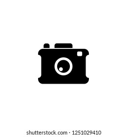 Photo camera vector icon. Photo camera sign on white background. Photo camera icon for web and app