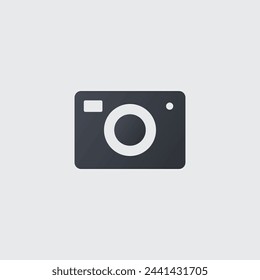 Photo camera vector icon. Stock vector illustration isolated